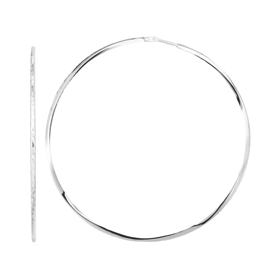 Royal Chain Silver 60mm Diamond Cut Endless Earring AGER8169