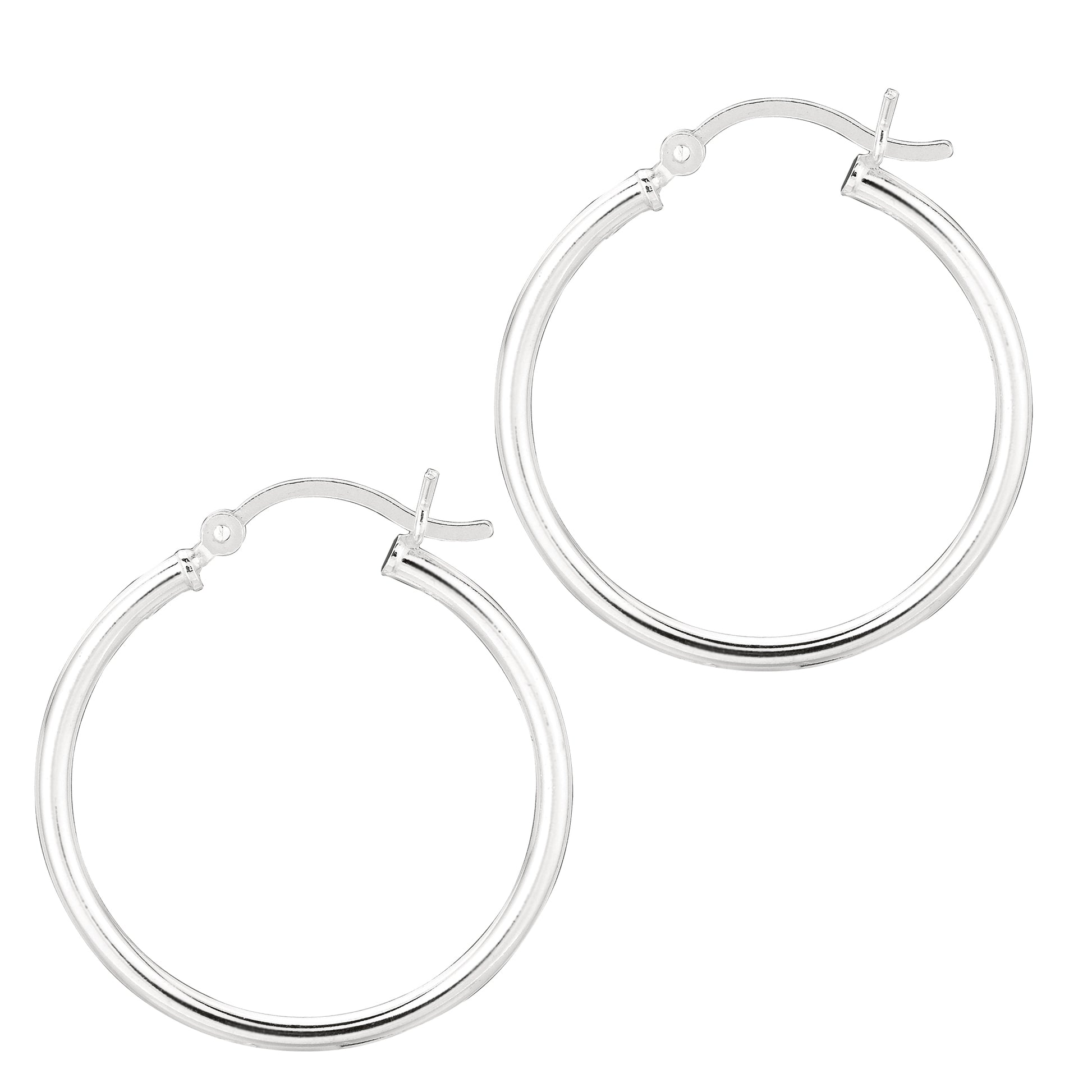 Royal Chain Silver 2x10mm Hoop Earring AGLT210