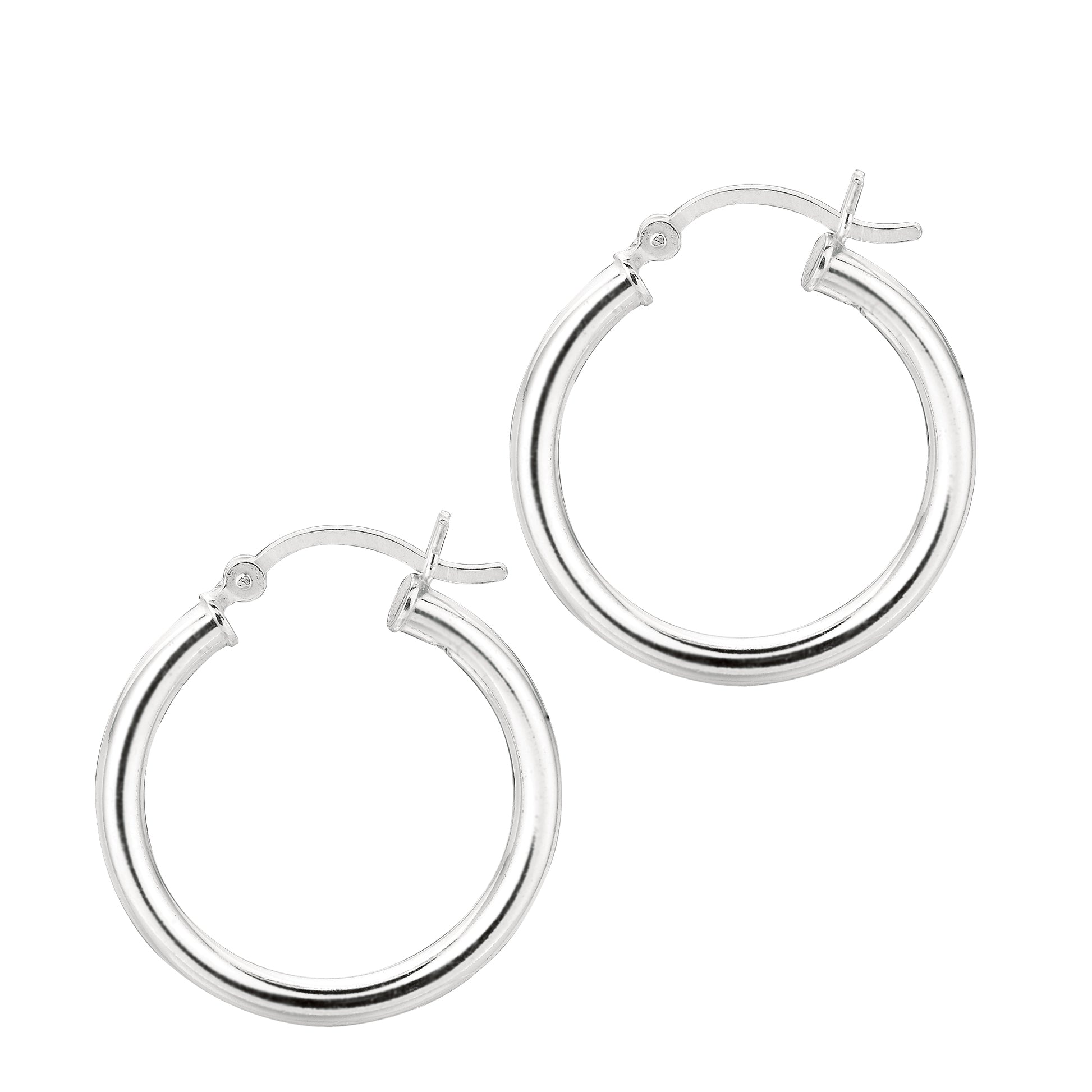 Royal Chain Silver 2x10mm Hoop Earring AGLT210