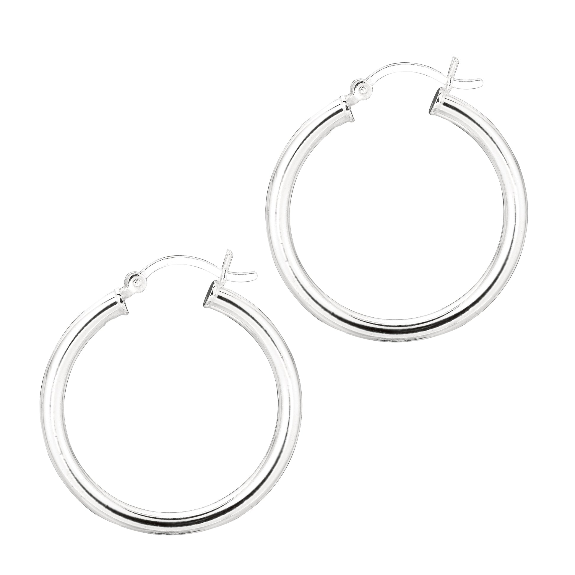 Royal Chain Silver 2x10mm Hoop Earring AGLT210