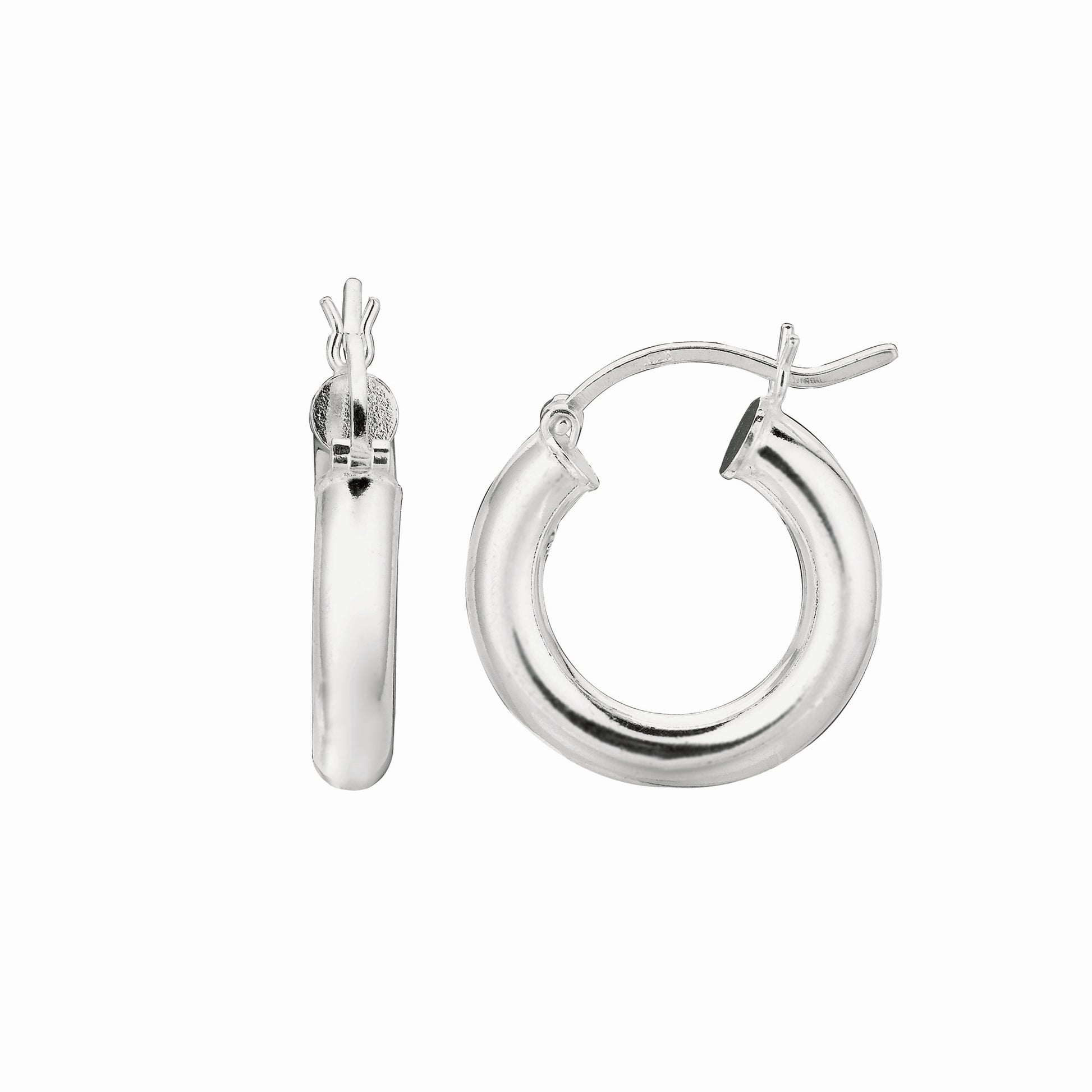 Royal Chain Silver 2x10mm Hoop Earring AGLT210
