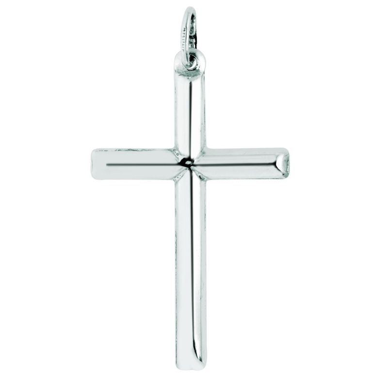 Royal Chain Silver Large Polished Cross Pendant AGMD105