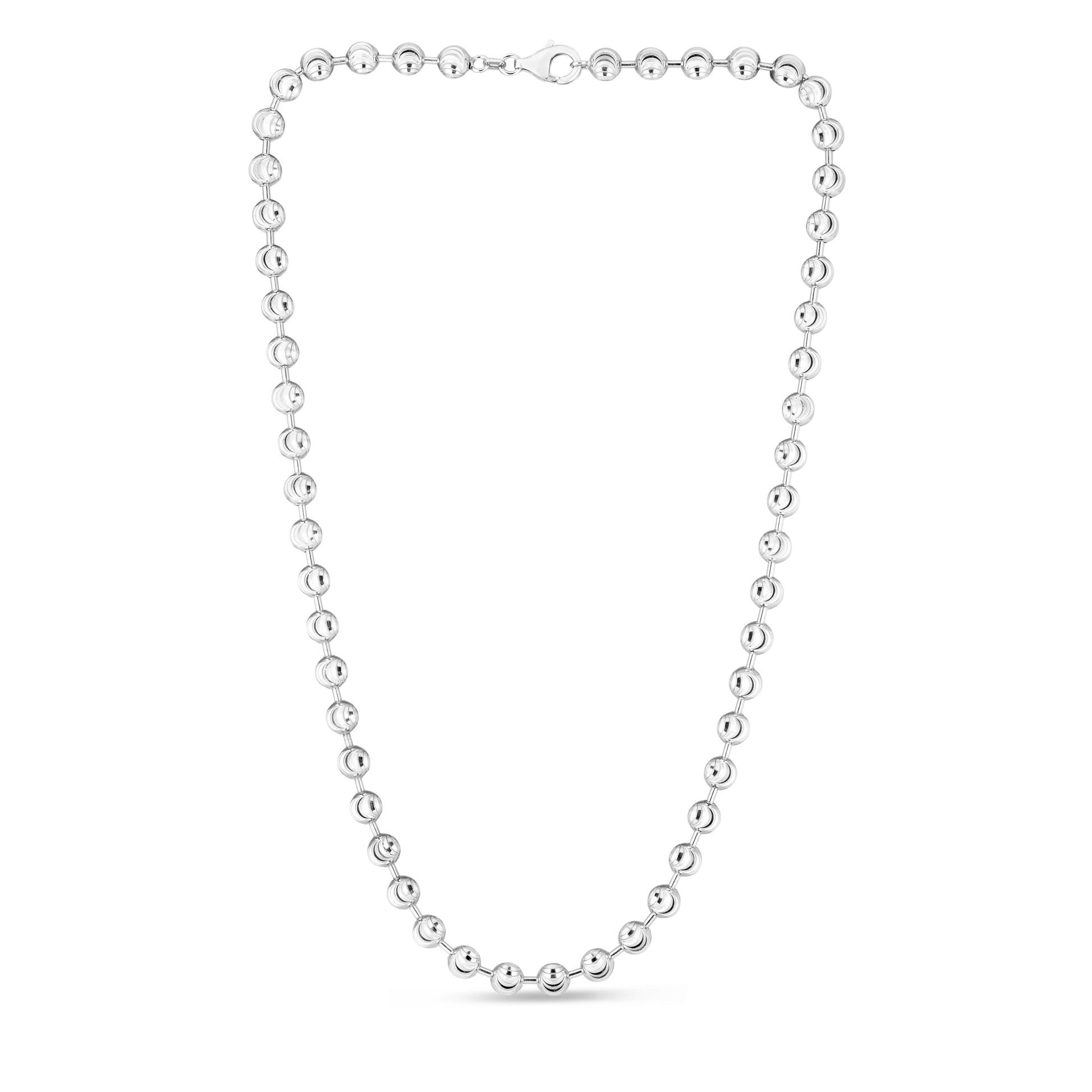 Royal Chain Sterling Silver 6mm Moon-cut Bead Chain AGMOON600