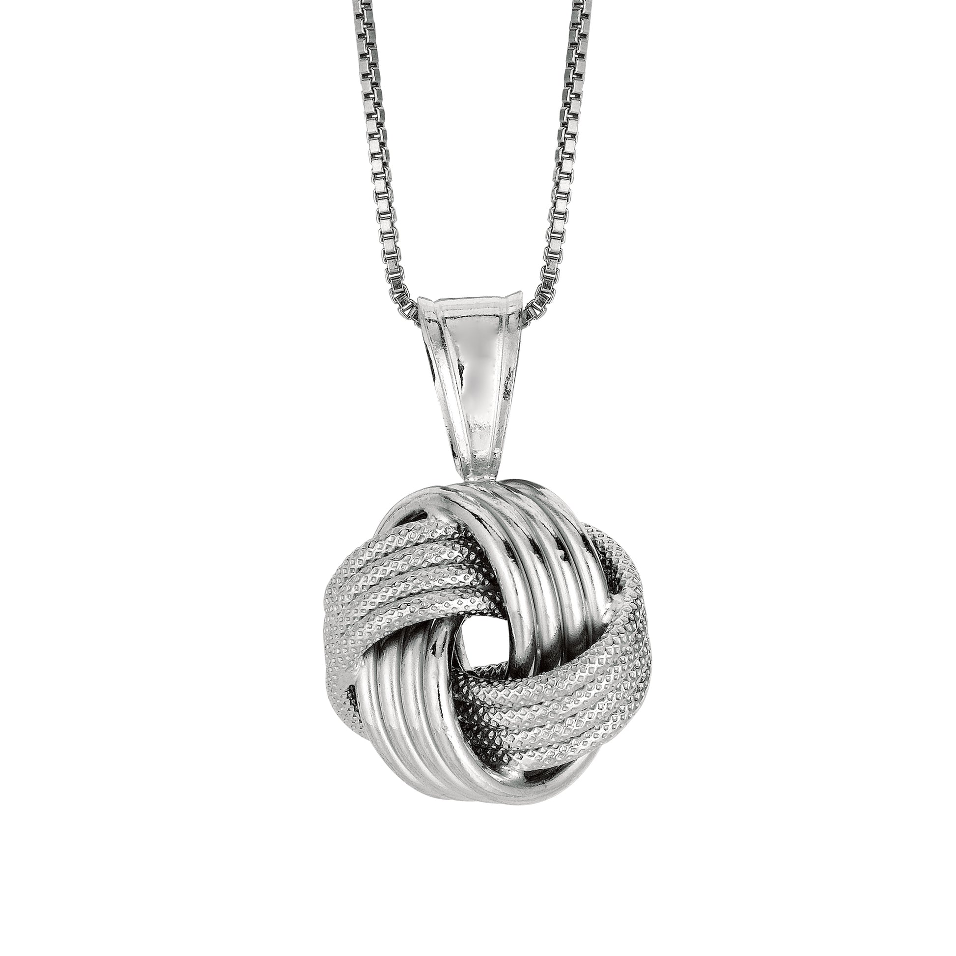 Royal Chain Silver Multirow Love Knot Necklace AGP465