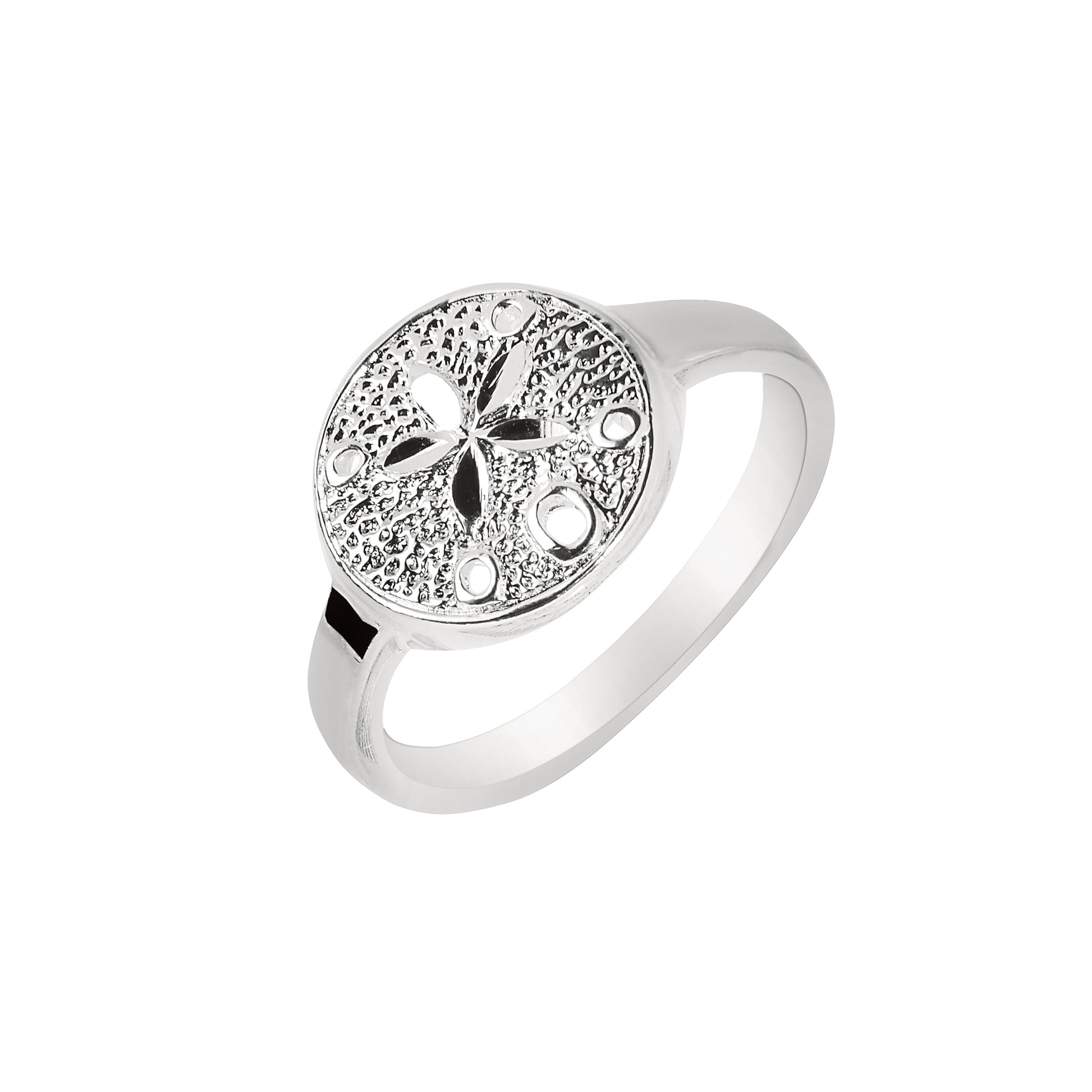 Royal Chain Silver Sand Dollar Ring AGR100