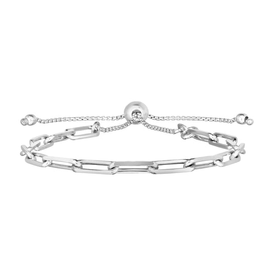 Royal Chain Silver 3.8mm Paperclip Link Friendship Bracelet  AGRC12640