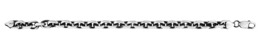 Royal Chain Silver 7.7mm Men's Gunmetal Anchor Chain Necklace AGRC13143