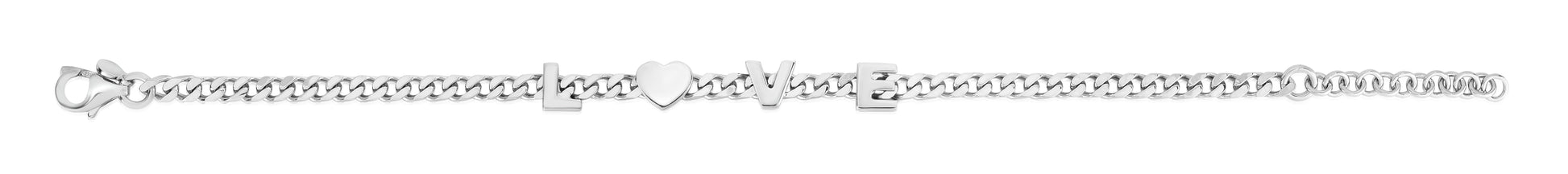 Royal Chain Silver Love Chain Bracelet AGRC14686