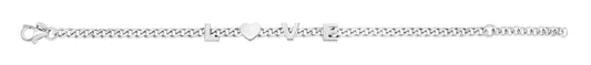 Royal Chain Silver Love Chain Bracelet AGRC14686