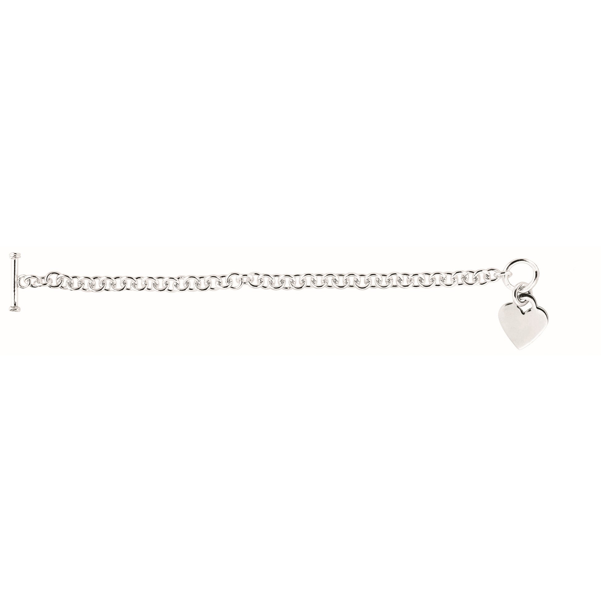 Royal Chain Silver Small Heart Toggle AGRTG1000