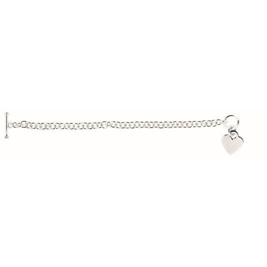 Royal Chain Silver Small Heart Toggle AGRTG1000