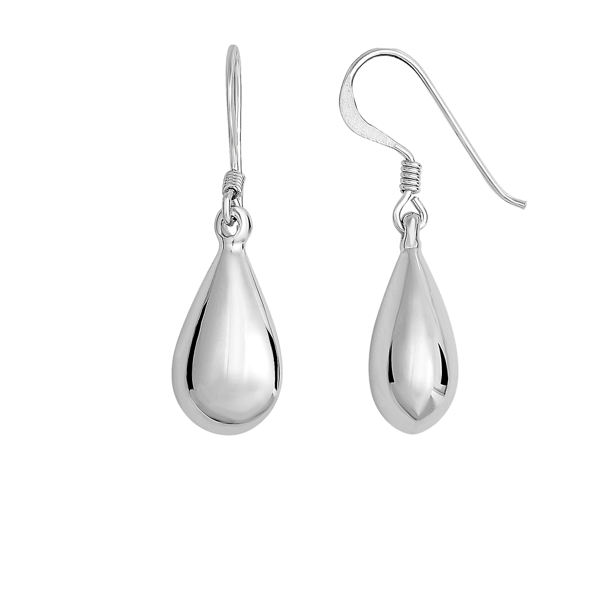 Royal Chain Silver Mini Puff Teardrop Earring AGWE534