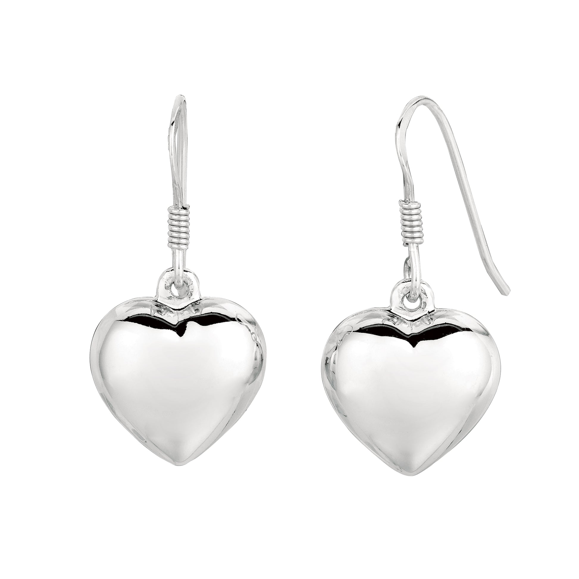Royal Chain Silver Puff Heart Earring AGWE542