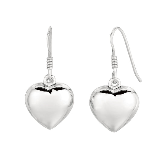 Royal Chain Silver Puff Heart Earring AGWE542