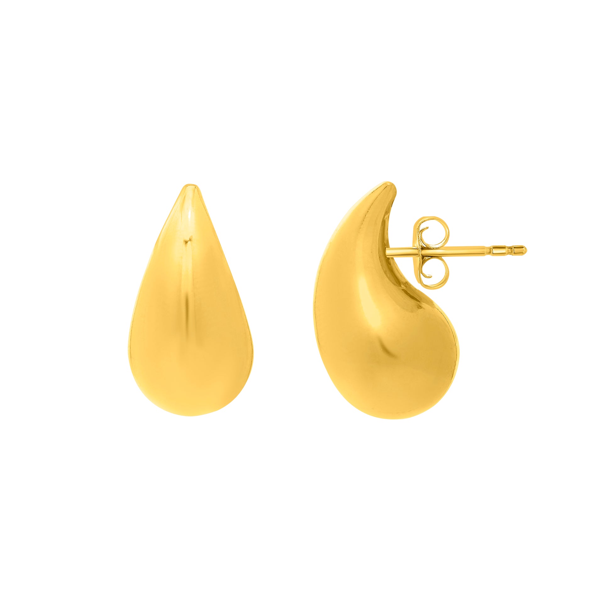 Royal Chain Silver Plated Puffed Teardrop Earring AGYE15952