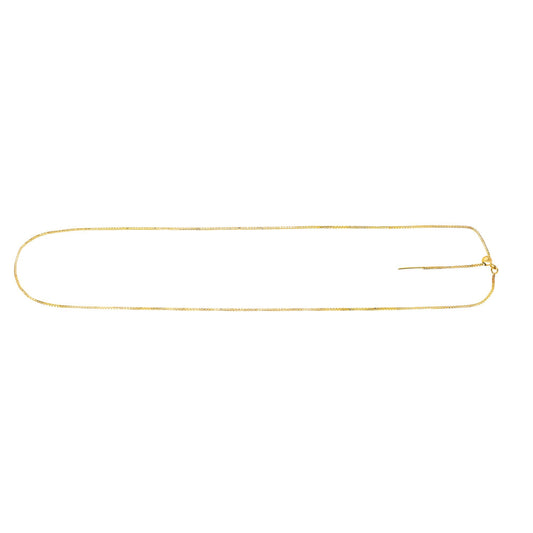 Royal Chain 14K Gold .95mm Endless Adjustable Concave Box Chain AJBOX063