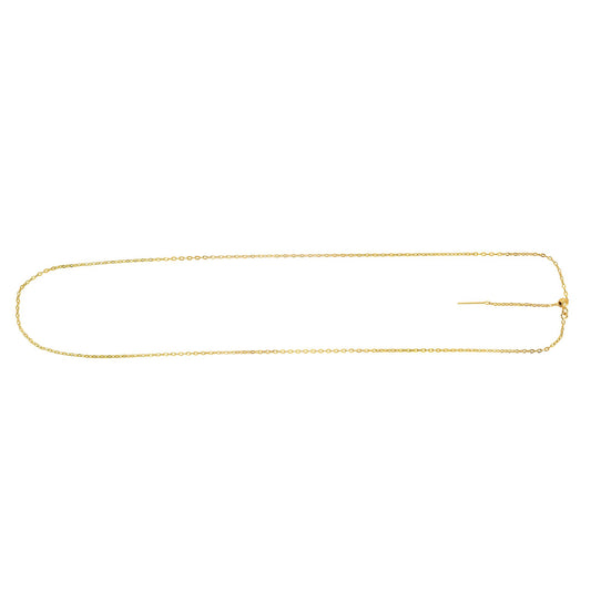 Royal Chain 14K Gold 1.7mm Endless Adjustable Flat Cable Chain AJOCAB040