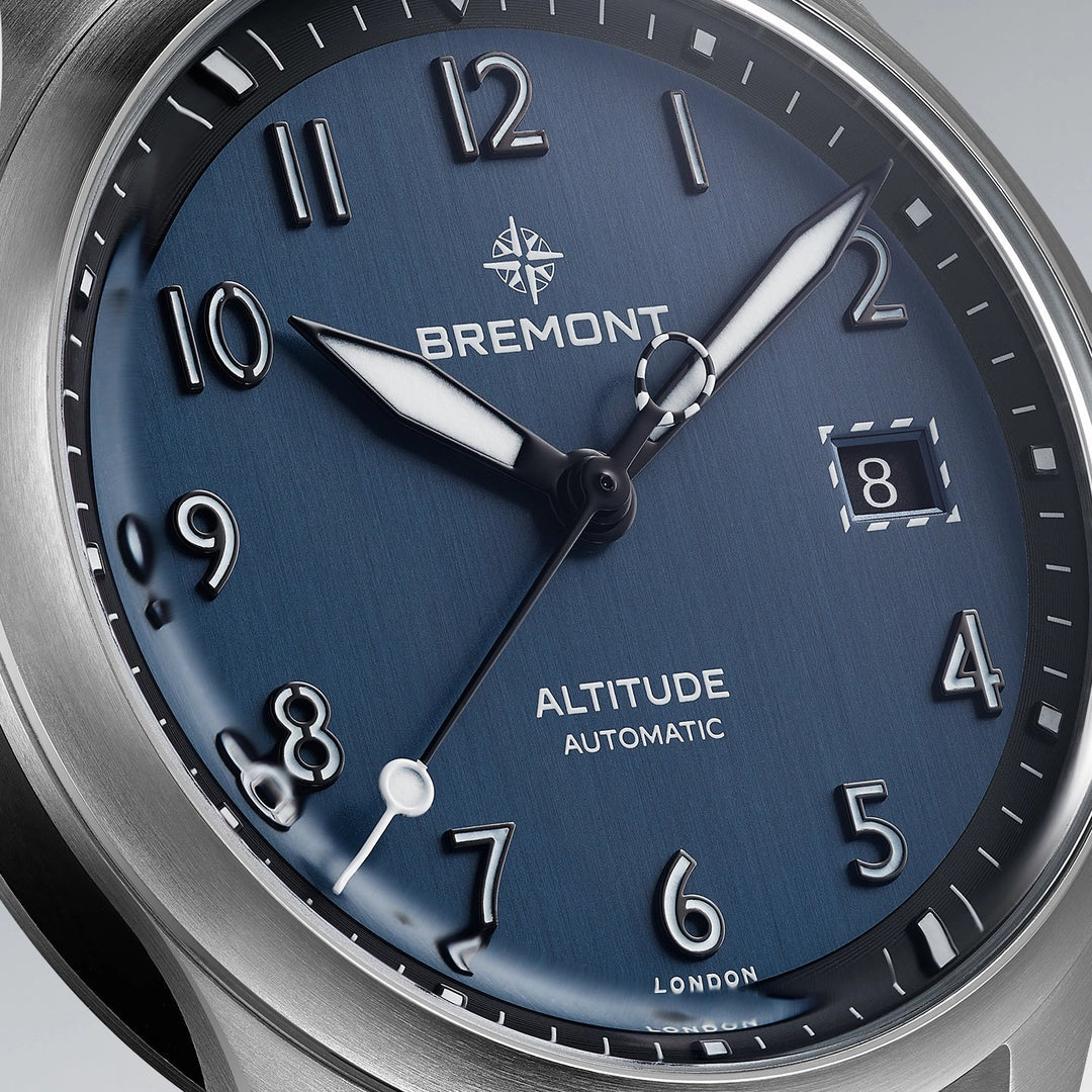 Bremont Altitude 39mm Blue Dial Leather Strap ALT39-DT-SS-BL-L-S