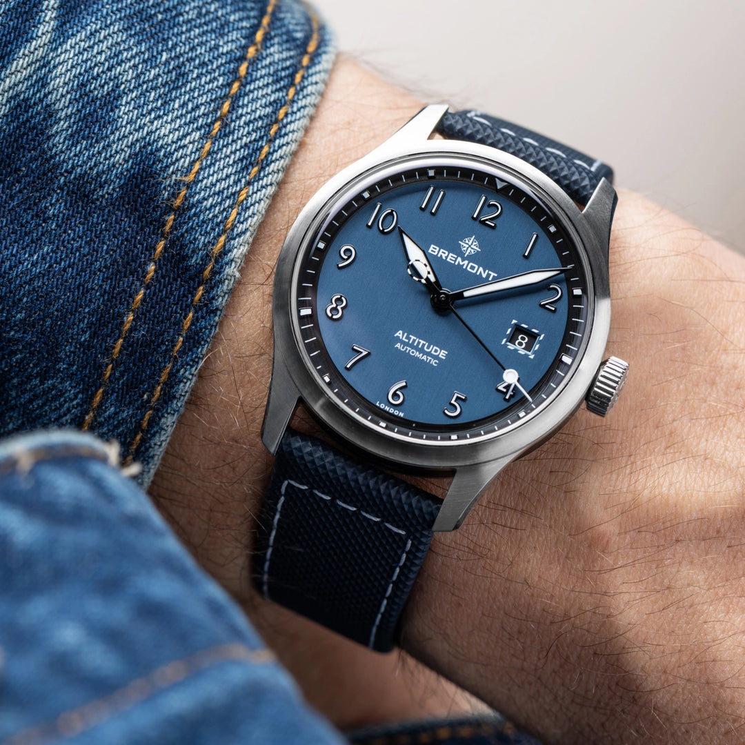 Bremont Altitude 39mm Blue Dial Leather Strap ALT39-DT-SS-BL-L-S