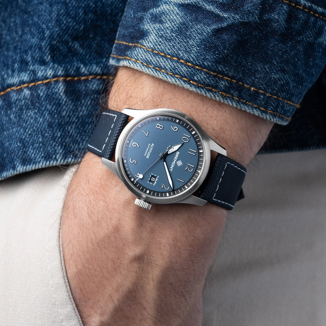 Bremont Altitude 39mm Blue Dial Leather Strap ALT39-DT-SS-BL-L-S