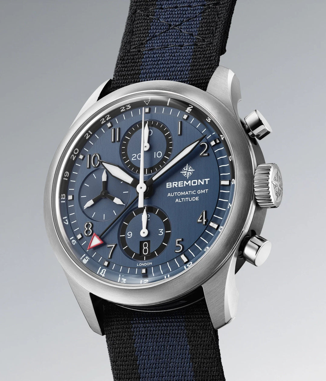 Bremont Altitude 42mm Chronograph GMT Blue Dial Nato Strap ALT42-CHR-G-SS-BL-N-S