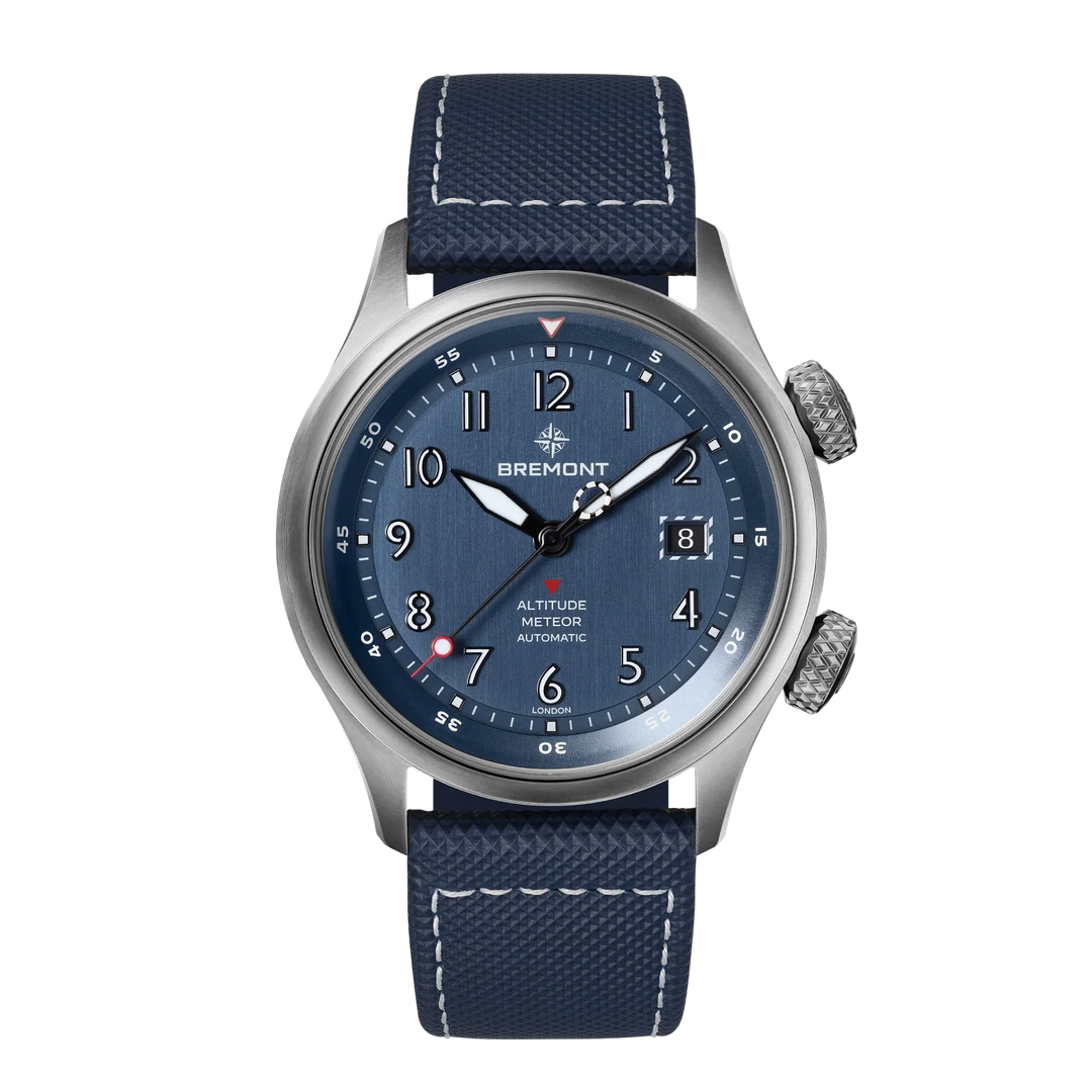 Bremont Altitude MB Meteor Blue Dial Blue Barrel Leather Strap ALT42-MT-TI-BLBL-L-S