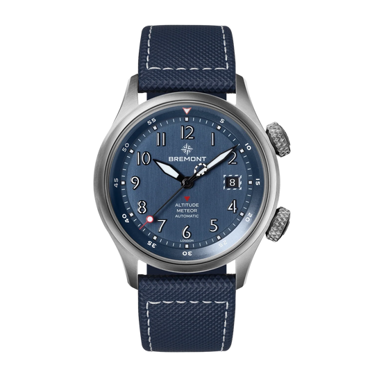 Bremont Altitude MB Meteor Blue Dial Blue Barrel Leather Strap ALT42-MT-TI-BLBL-L-S