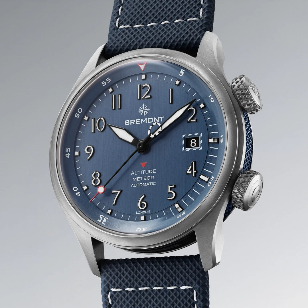 Bremont Altitude MB Meteor Blue Dial Blue Barrel Leather Strap ALT42-MT-TI-BLBL-L-S