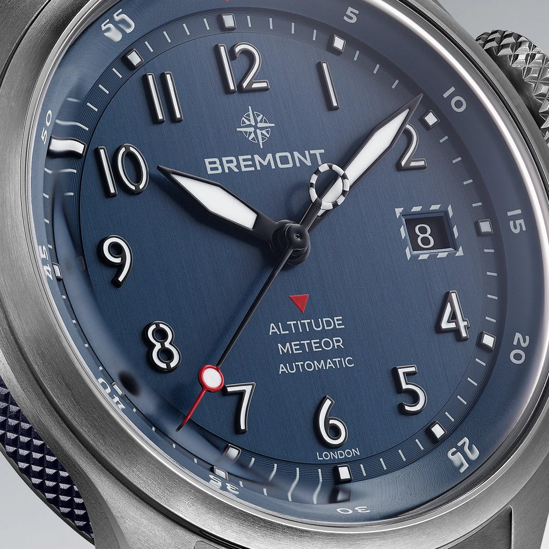 Bremont Altitude MB Meteor Blue Dial Blue Barrel Leather Strap ALT42-MT-TI-BLBL-L-S