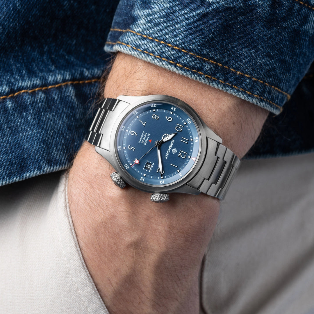 Bremont Altitude MB Meteor Blue Dial Blue Barrel Bracelet ALT42-MT-TI-BLBL-B