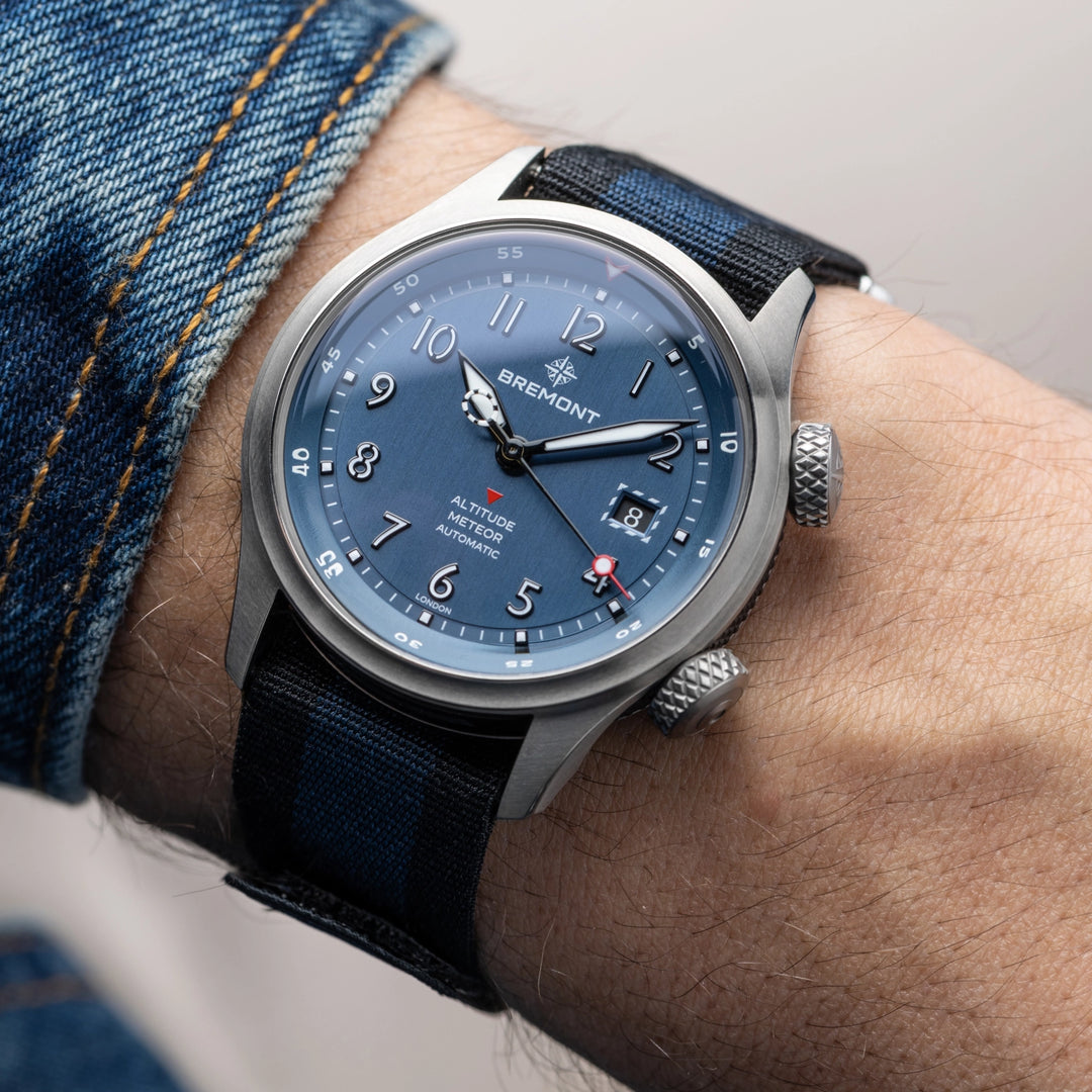 Bremont Altitude MB Meteor Blue Dial Blue Barrel Nato Strap ALT42-MT-TI-BLBL-N-S