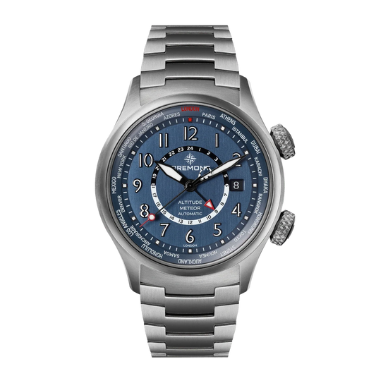 Bremont Altitude MB Meteor Time Zones Blue Dial Bracelet ALT42-MT-Z-TI-BLBL-B