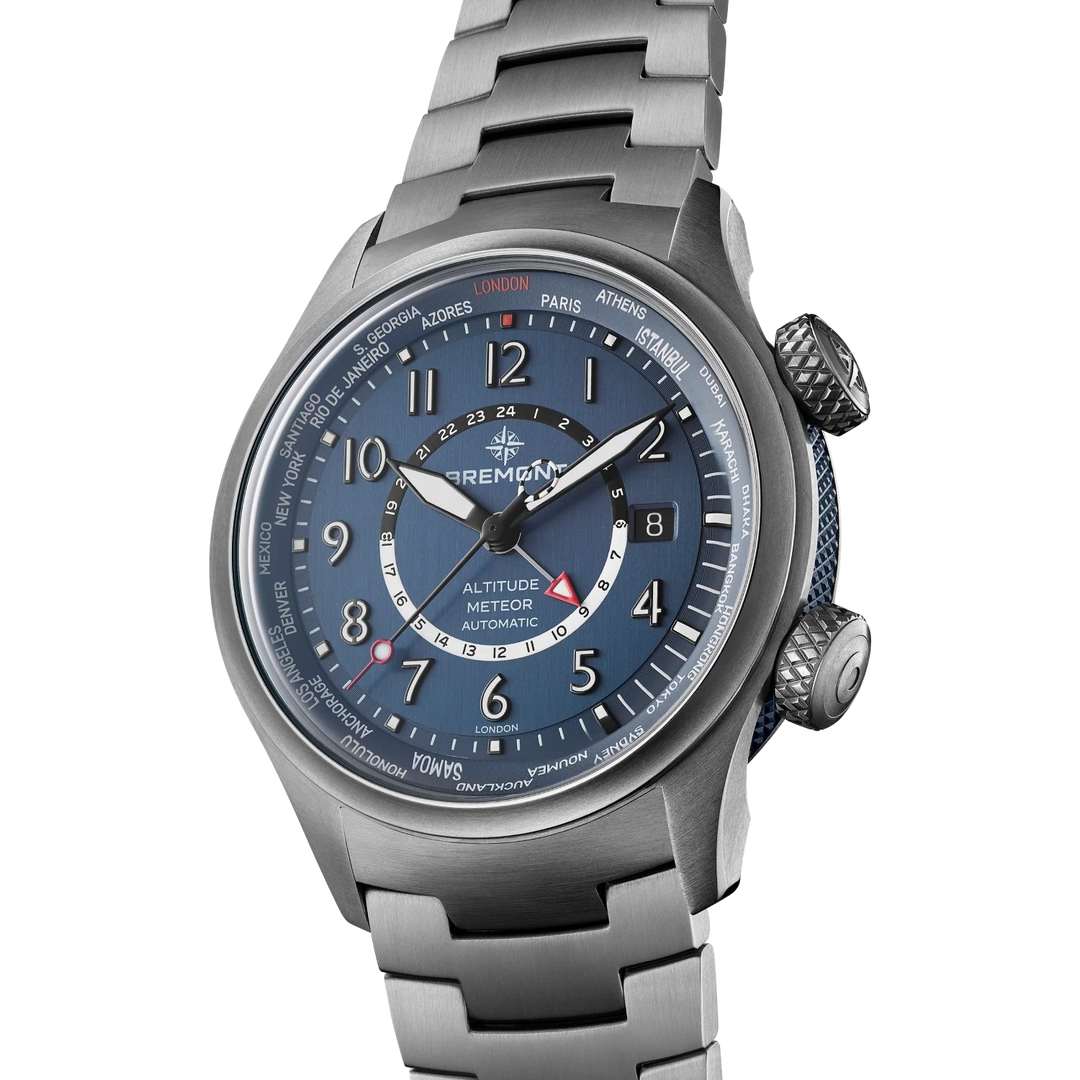 Bremont Altitude MB Meteor Time Zones Blue Dial Bracelet ALT42-MT-Z-TI-BLBL-B