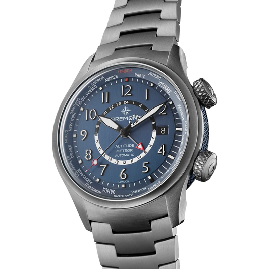 Bremont Altitude MB Meteor Time Zones Blue Dial Bracelet ALT42-MT-Z-TI-BLBL-B
