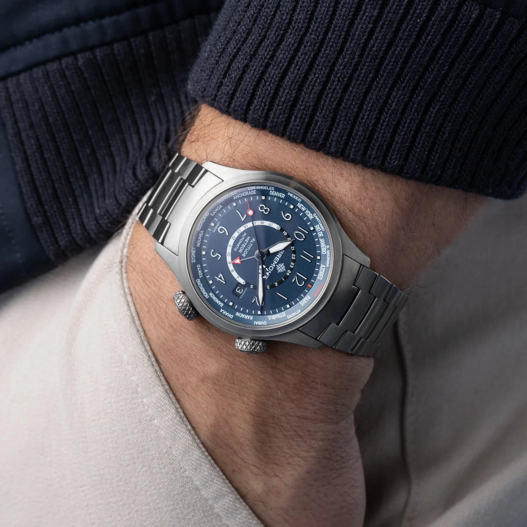 Bremont Altitude MB Meteor Time Zones Blue Dial Bracelet ALT42-MT-Z-TI-BLBL-B