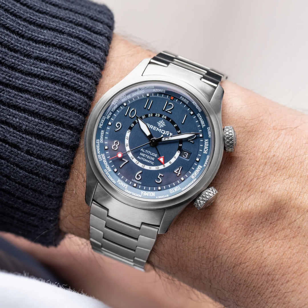 Bremont Altitude MB Meteor Time Zones Blue Dial Bracelet ALT42-MT-Z-TI-BLBL-B