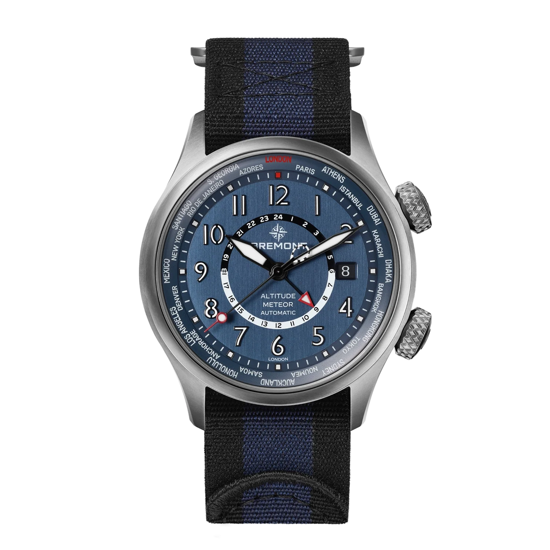 Bremont Altitude MB Meteor Time Zones Blue Dial Nato Strap ALT42-MT-Z-TI-BLBL-N-S