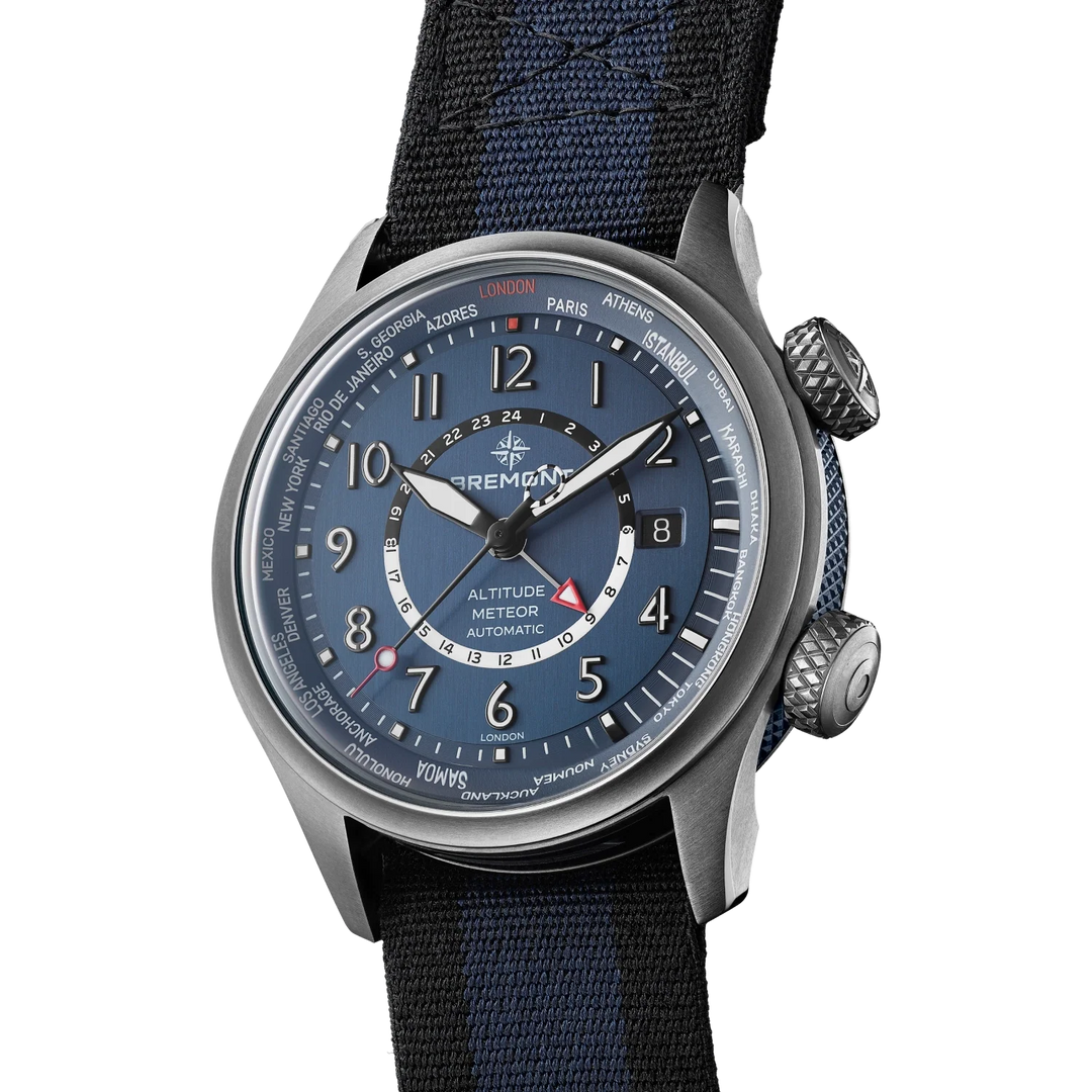 Bremont Altitude MB Meteor Time Zones Blue Dial Nato Strap ALT42-MT-Z-TI-BLBL-N-S