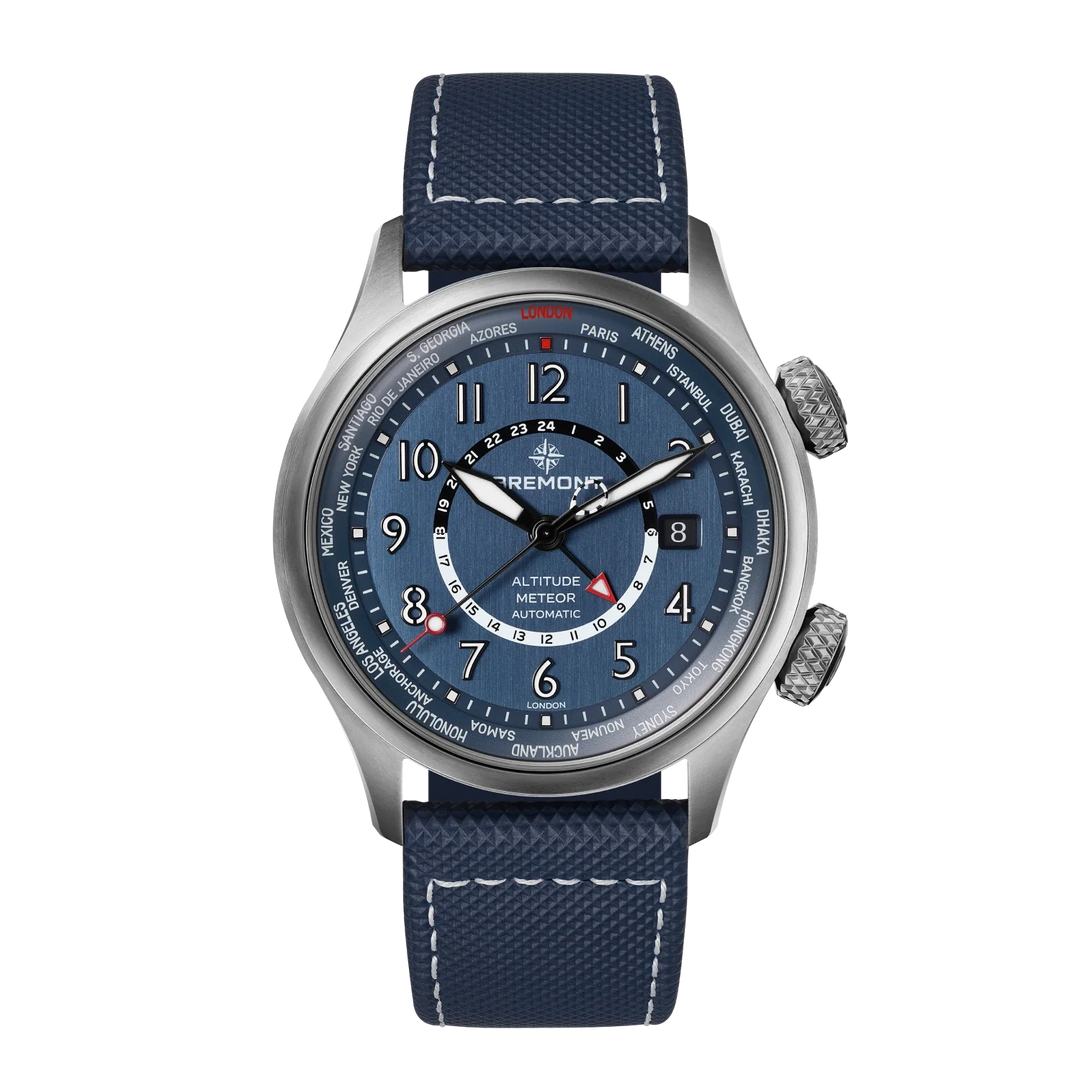 Bremont Altitude MB Meteor Time Zones Blue Dial Leather Strap ALT42-MT-Z-TI-BLBL-L-S