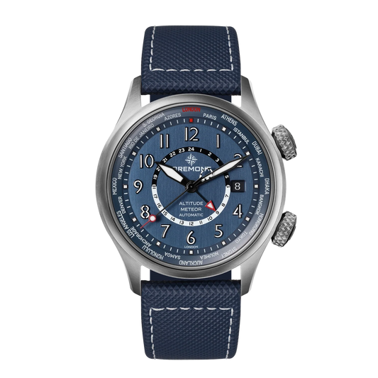 Bremont Altitude MB Meteor Time Zones Blue Dial Leather Strap ALT42-MT-Z-TI-BLBL-L-S