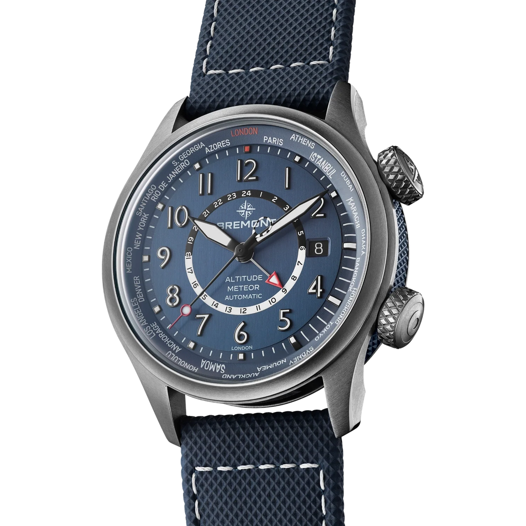 Bremont Altitude MB Meteor Time Zones Blue Dial Leather Strap ALT42-MT-Z-TI-BLBL-L-S