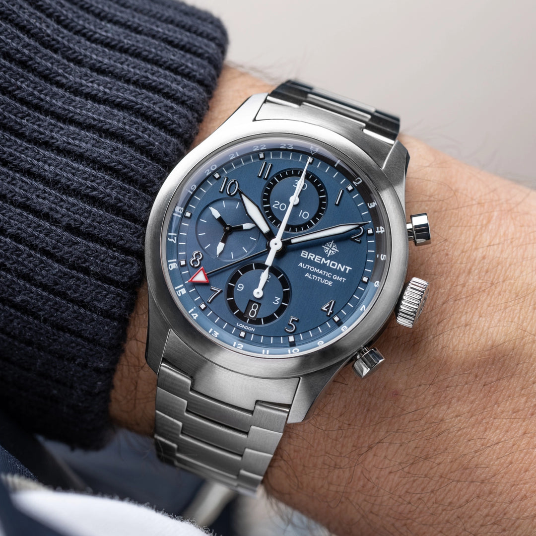 Bremont Altitude 42mm Chronograph GMT Blue Dial Bracelet ALT42-CHR-G-SS-BL-B