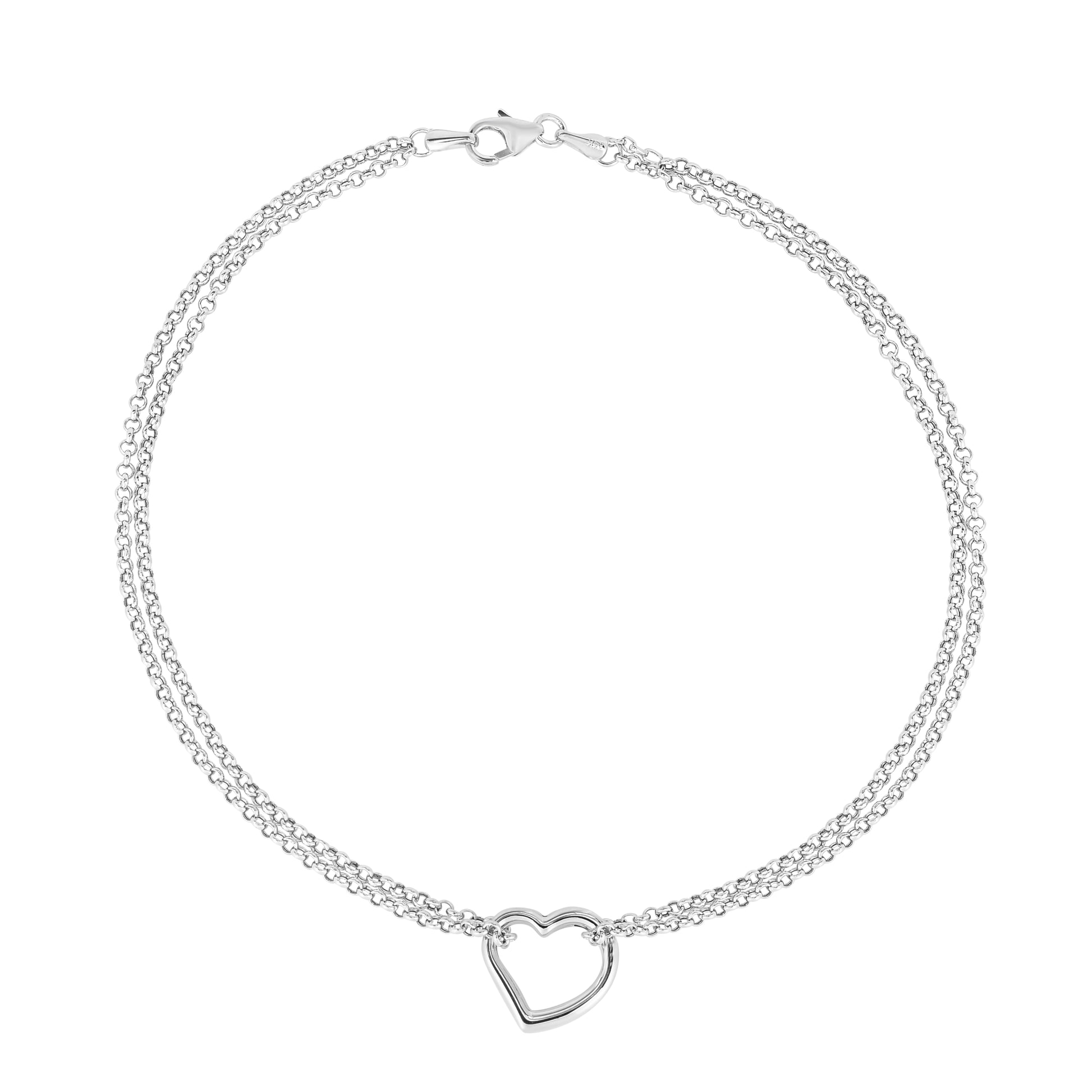 Royal Chain 14K Gold Open Heart Anklet ANK12