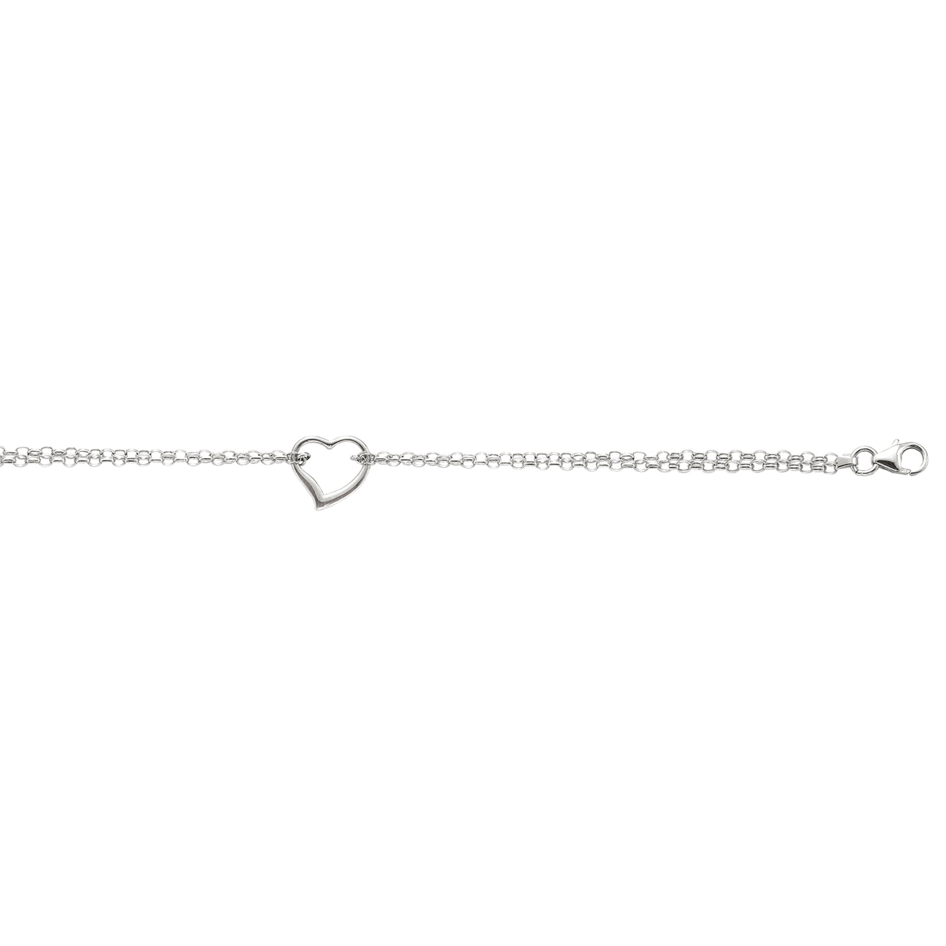 Royal Chain 14K Gold Open Heart Anklet ANK12