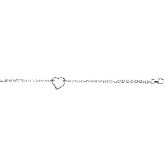 Royal Chain 14K Gold Open Heart Anklet ANK12