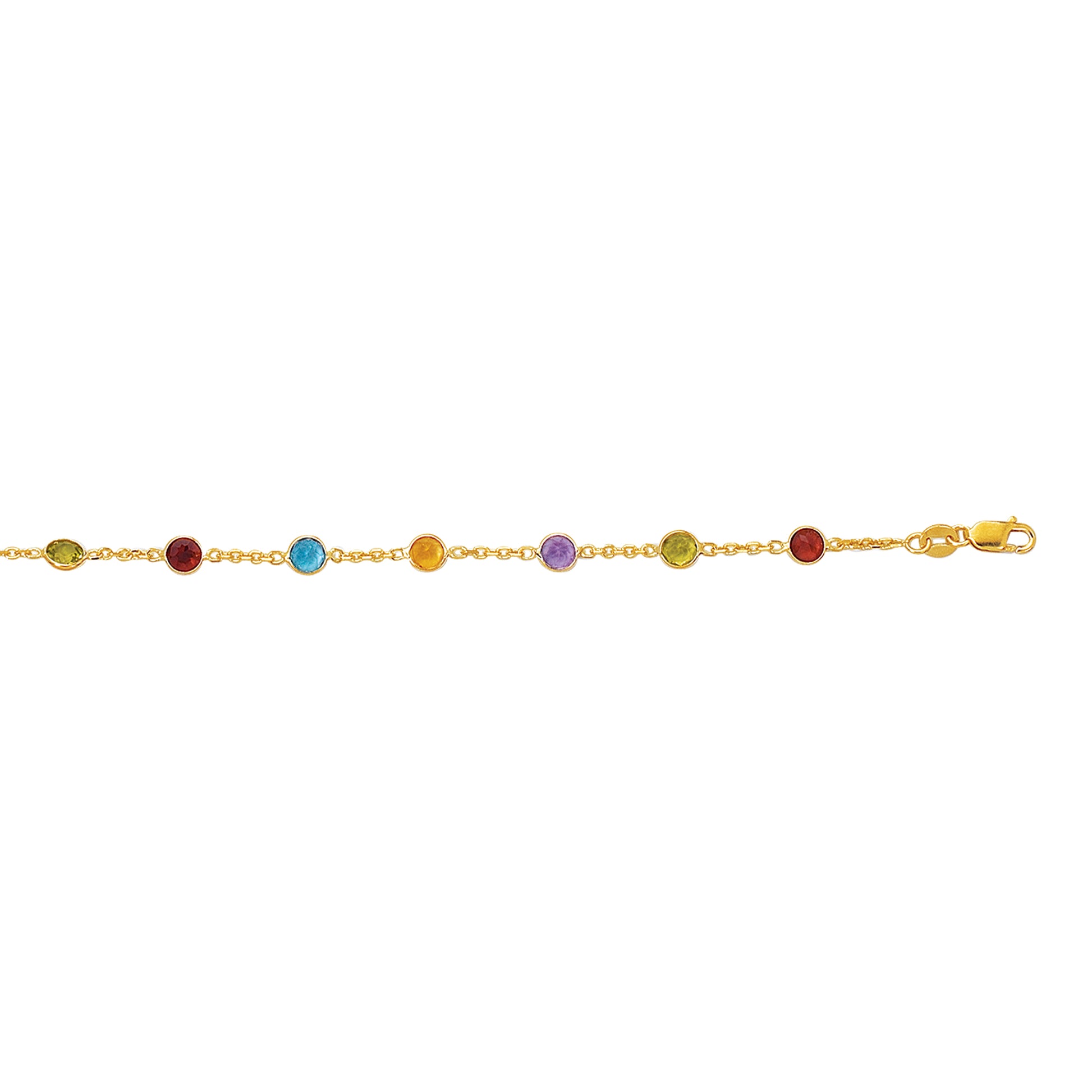 Royal Chain 14K Gold Semi-Precious Anklet ANK152