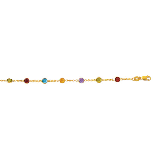 Royal Chain 14K Gold Semi-Precious Anklet ANK152