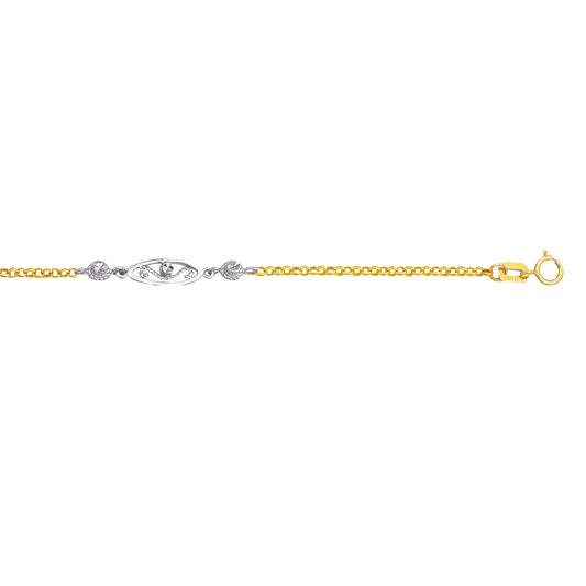 Royal Chain 14K Two-tone Gold Anklet ANK180