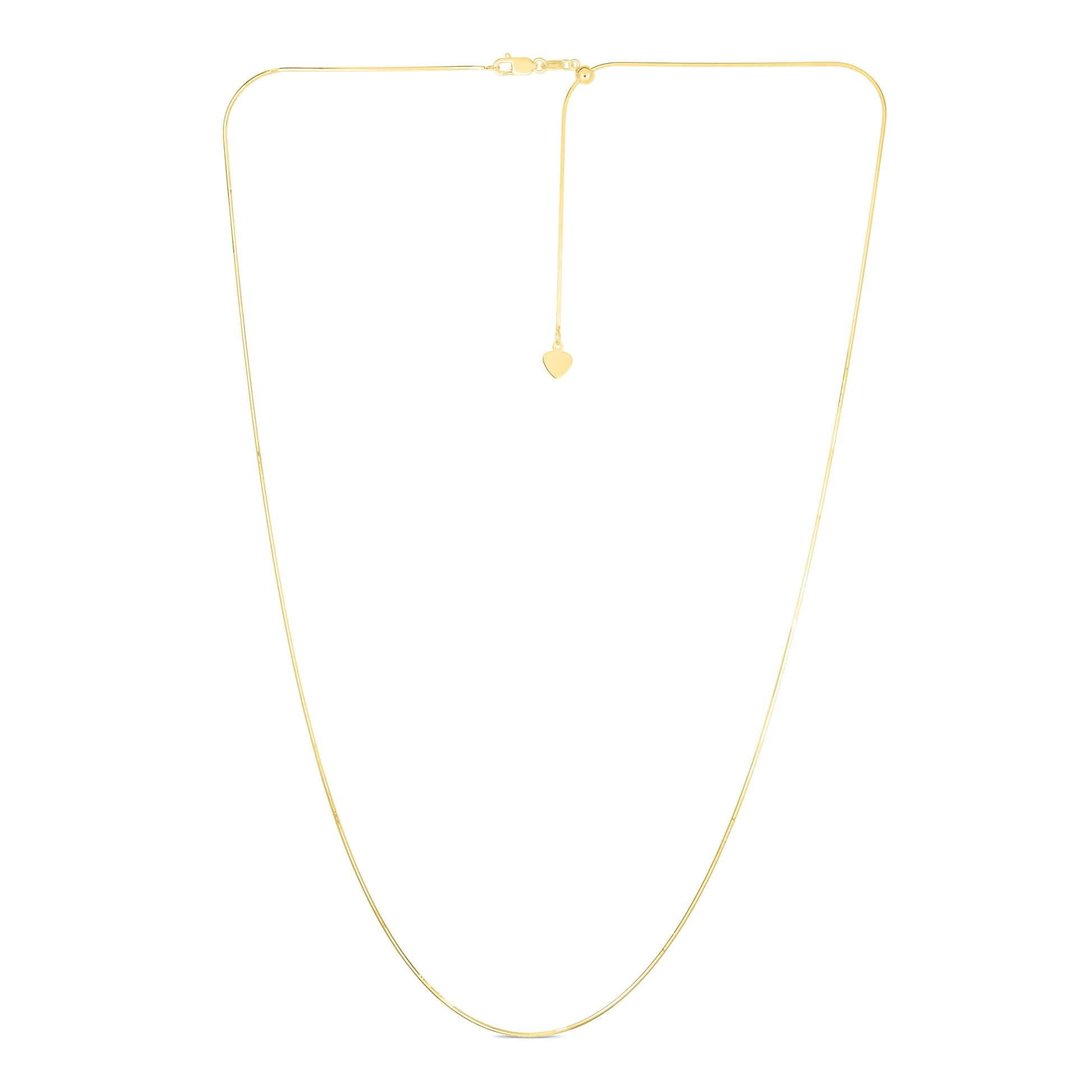 Royal Chain 14K Gold 0.80mm Adjustable Octagonal Snake Chain AOCT1