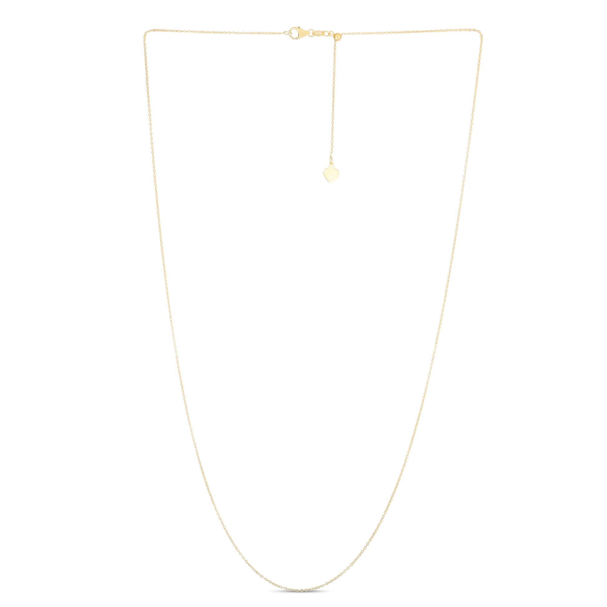 Royal Chain 14K Gold 0.97mm Adjustable Cable Chain ARF025